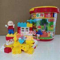 Kids castle บล็อคตัวต่อ โลโก้ดูโป้ถังนาฬิกาของเล่นเด็กเสริมพัฒนาการ 38 ชิ้น