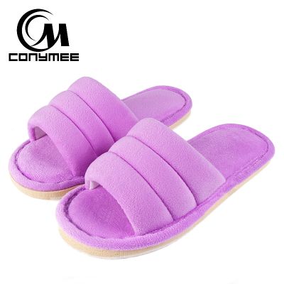 Winter 2019 Home Indoor Flats Shoes Woman Fur Slippers Sandals Soft Plush Female Warm Cotton Shoes Lady Fluffy Bedroom Slippers