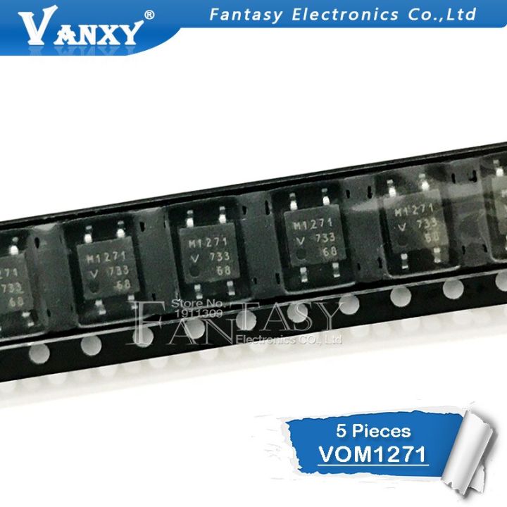 5pcs VOM1271 SOP4 VOM1271T SOP-4 M1271 M1271T SOP SMD optocouplers isolators WATTY Electronics