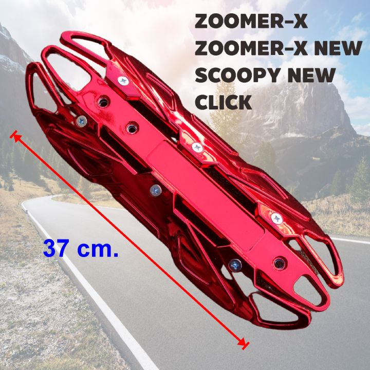 บังท่อกันร้อน-สีแดงล้วน-รุ่นover-สำหรับ-รถมอไซค์-ฮอนด้า-zoomer-x-new-click-scoopy-new