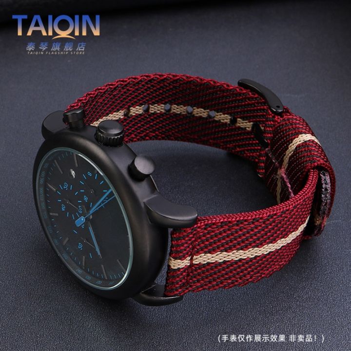 braided-nylon-watch-strap-male-suitable-for-armani-tudor-omega-seamaster-300-canvas-strap-20-22mm