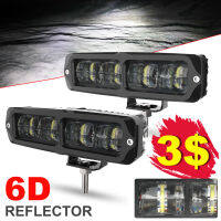 6D Lens LED Light Bar Work Lamp 4x4 Offroad 6 40W 12V 24V Driving Running Barra Lights for Cars 4x4 4WD Uaz ATV Motorcycle