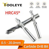 1 Tooleye HRC45 ° คาร์ไบด์หัวเจาะโลหะดอกสว่านเหล็กทังสเตนสำหรับเครื่อง Mesin Bubut CNC เครื่องมือเจาะโลหะผสม0.5-20.0มม