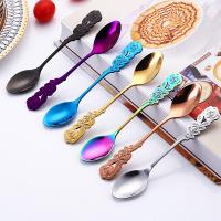 CWStainless Steel Coffee Spoon Mermaid Handle Ice Cream Dessert Shovel Spoon Teaspoons Tableware Bar Tool Kitchen Kopiko Coffee