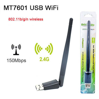 UNI 150Mbps การ์ดเครือข่ายไร้สายมินิ USB WiFi อะแดปเตอร์ไร้สายสายแลนตัวรับสัญญาณ WIFI เสาอากาศดองเกิลสำหรับพีซีวินโดวส์