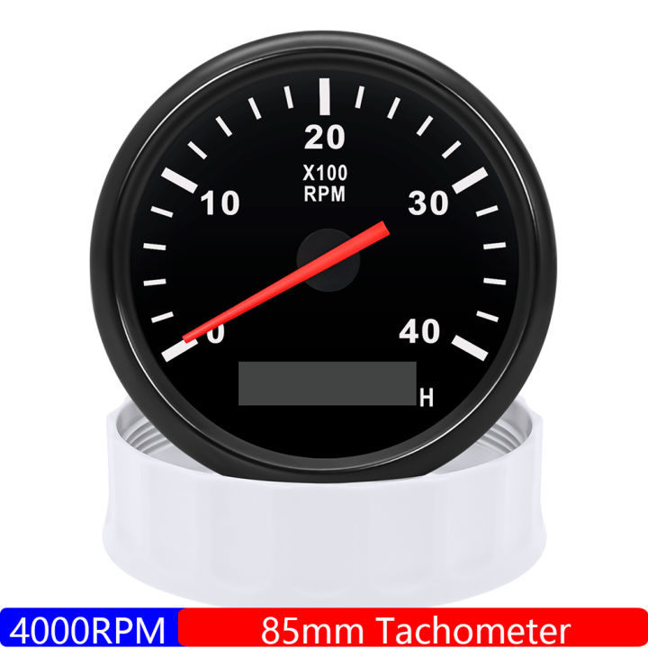 85มม-tachometer-3000rpm-พร้อม-hourmeter-รถบรรทุกเรือดีเซลเครื่องยนต์-tacho-meter-rpm-gauge-m18m16รถเรือ-tachometer-sensor