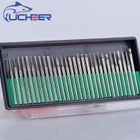 UCHEER 3mm 30 ชิ้น / ชุดเพชร / Titanize Burs สําหรับ Dremel Rotary เครื่องมือ เจาะ บิตแกะสลักชิ้นส่วนเจียรขัดเข็มไฟล์