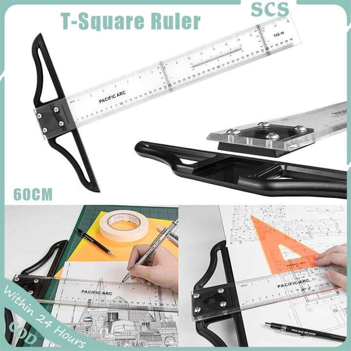 T Square Acrylic Ruler 24 Inch Transparent Graduated TRuler for
