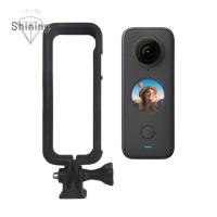 OPBWQH สำหรับ Insta360หนึ่ง X2 สำหรับ Insta360หนึ่ง X3 ป้องกันการกระแทก ปลอกหุ้มแข็ง อะแดปเตอร์ขาตั้งกล้อง ตัวยึดกล้องแอคชั่น เคสกรอบกล้องแอคชั่น เคสป้องกันสำหรับ Insta360 สำหรับ Insta360 RIG FRAME สำหรับกรอบป้องกัน Insta360