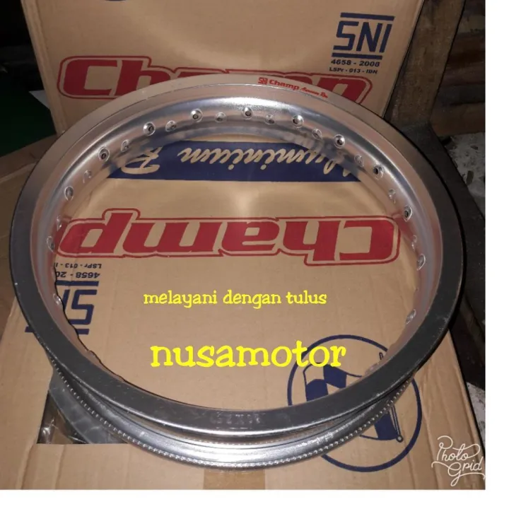 Velk Velg Alumunium Champ Silver Model Standar Lebih Ringan Lazada Indonesia