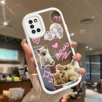 ปลอกสำหรับ Samsung A31 4G เคสป้องกันโทรศัพท์กันกระแทกฝาหลังผิวกระจกรูปแมวน่ารัก2023คลุมทั้งหมดปลอกซิลิโคนรูปแบบใหม่