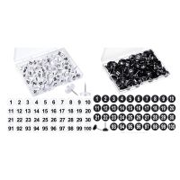 ☊ 100Pcs Numbered Thumbtacks Numbered Pushpins Map Pins for Bulletin Boards Displaying Files Photos Posters