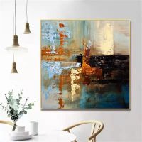 100 Handpainted Oil Painting On Canvas Several Colors knife abstract painting modern gold leaf Wall Art Pictures for Home Decor