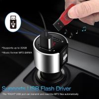 hot！【DT】 Car Bluetooth Transmitter 5V/ 3.4A USB Ports Charger U-Disk MP3 Hands-free Calling O4R4