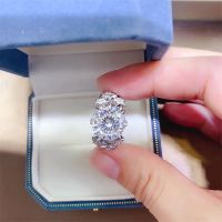 Luxury 5 Carat D Color Moissanite Engagement Ring 925 Sterling Silver Star Moon Moissanite Diamond With GRA Certisfied for Women