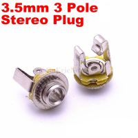 10 Pcs 3.5mm 3 Pole stereo Plug jack Audio Female Connector 3.5 Welding Type Microphone Panel Socket