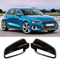 Car Glossy Black Mirror Cover Caps For-AUDI A3 8P A4 B6 B7 A6 4F C6 Pre-LCI 04-08