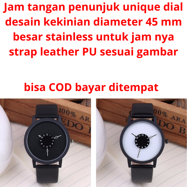 Jam tangan penunjuk unique dial desain kekinian diameter 45 mm besar ...