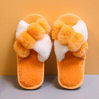 Warm Fluffy Slippers Women Cozy Candy Color Faux Fur Cross Indoor Floor Slides Flat Soft Furry Shoes Ladies Female Flip Flops