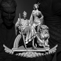 55mm 75mm Resin model kits figure colorless and self-assembled TD-4073