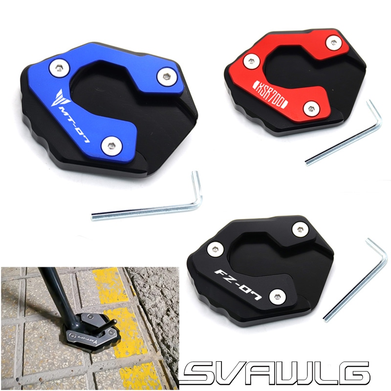 Motorcycle CNC Aluminum Side Kickstand Stand Extension Plate For 2014-2017Yamaha MT-07 FZ07 MT 07 2015 2016 Blue 