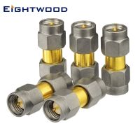 Eightwood 5PCS SMA Stainless Steel RF Coaxial Adapter SMA Plug Male to SMA Plug Male Connector Straight Electrical Connectors