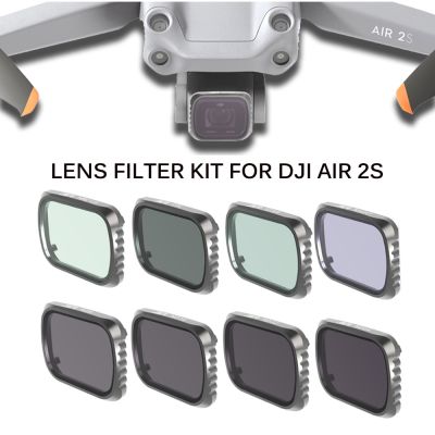 8Pcs Filters Kit for DJI Air 2S Drone Filter UV/CPL/NDPL 8/16/32/64 ND1000 Star Night Combo Camera Lens Quadcopter Accessories Filters