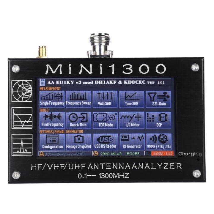 New Mini1300 0.11300MHz HF VHF UHF Antenna Analyzer Vector Network