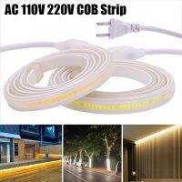 110V 220V COB Strip Waterproof Indoor Outdoor Garden Decor 288 Leds/M RA 80 Warm/Natural White Flexible Ribbon Rope FOB Light