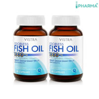 [แพ็คคู่] VISTRA Odorless Fish Oil 1000mg 45 แคปซูล. วิสทร้า โอเดอร์เลส ฟิชออยด์ [IIPP]