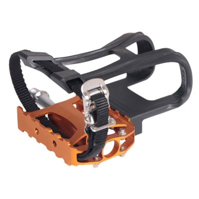 ：《》{“】= 1 Pair Bike Pedals Toe Pedal Clip Straps Clips Roadbicycle Cages Cycling Outdoor Stationarynylon Exercise Spd Mountain