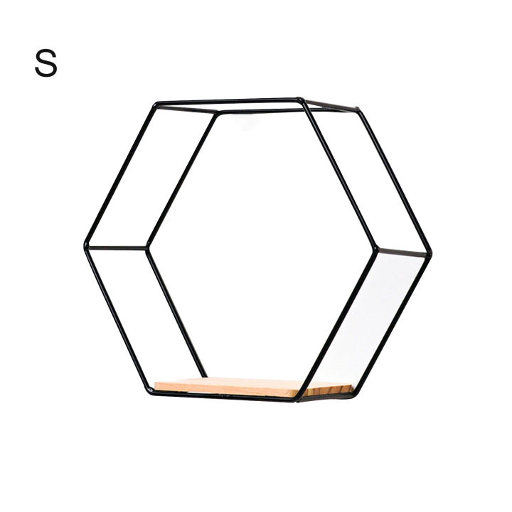 sanwood-เหล็กที่แขวนสิ่งของติดผนัง-multifunctional-นอร์ดิกสไตล์เรขาคณิตบริษัทชั้นวางหกเหลี่ยมสำหรับ-home