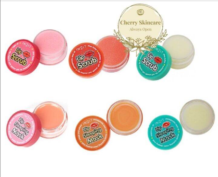 IN2IT Lip Scrub 12g / Lip Sleeping Mask 7g Lazada