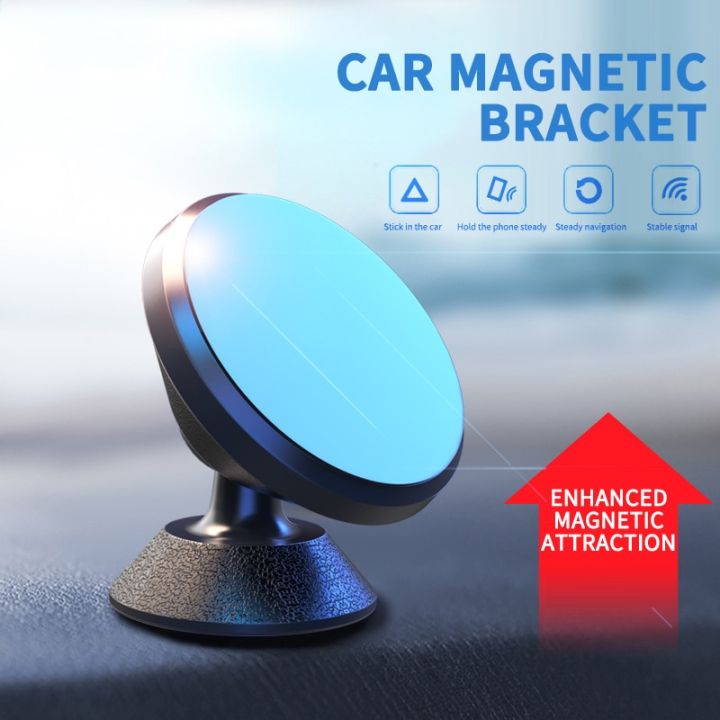 360-degree-rotation-phone-holder-aluminum-alloy-car-mobile-phone-holder-bracket-magnetic-bracket-car-interior-accessories-car-mounts