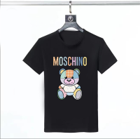 Moschinosมอสชิโนดั้งเดิมเสื้อยืดแขนสั้น,มาใหม่ล่าสุดสำหรับทั้งหญิงและชายเสื้อยืดแบบหลวมกลางแจ้งพิมพ์ลายหมีผ้าฝ้ายลำลอง