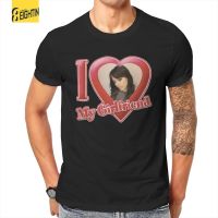 I Love My Girlfriend Jenna Ortega T Shirt for Men Pure Cotton Vintage T-Shirt Round Collar Tees Short Sleeve Tops 4XL 5XL