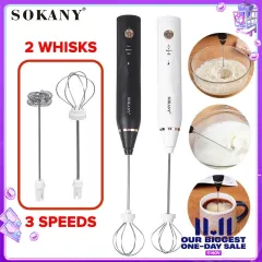 Electric Mini Egg Beater Drinks Milk Coffee Frother Handheld Foamer Whisk Mixer Stirrer, Size: 20.5 x 3.5 x 2.5cm, Black