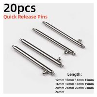 20pcs Watch Pin Tools 1.5 1.8mm Diameter Quick Release Watch Strap Spring Bars Pins 12/13/14/15/16/17/18/19/20/22/23/24mm Length Coil Springs