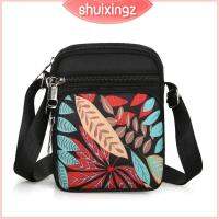 SHUIXINGZ การพิมพ์ลาย กระเป๋าสี่เหลี่ยมเล็ก ไนลอนทำจากไนลอน หลายชั้น กีฬา Rucksack ลำลองแบบสบายๆ แพ็คมินิ กระเป๋า Crossbody ชายหญิง