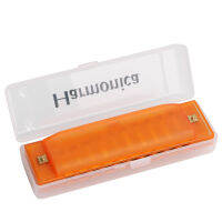 10หลุม Diatonic Blues Harp Harmonica สำหรับคีย์ C โปร่งแสงของขวัญสำหรับ C