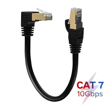Ethernet Thin Cable RJ45 Cat7 6 Lan Cable SFTP RJ 45 Network Cable for Cat  7 Compatible Patch Cord 90 Degree Right Angle UP&Down