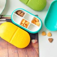 6 Compartments Portable Medicine Pill Case Pill Shaped Tablet Pill Box Organizer Container Pillbox Dispenser Splitter Medicine  First Aid Storage