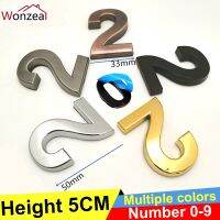 【LZ】❏✾♗  Letters And House Numbers 50mm Golden Yellow Color Of Abs Material Plastic Door Plate Hotel Home Sticker Address Label Hardware