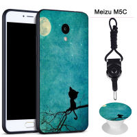 สำหรับMeizu M5Cซิลิกาเจลนุ่มเคสโทรศัพท์แหวนและString