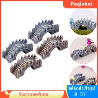 Paqiakoi 4pcs Miniature Bridge Models ตกแต่งสะพานเล็ก ๆ งานฝีมือสะพานขนาดเล็กการตกแต่งอุปกรณ์ประกอบฉากภาพถ่าย