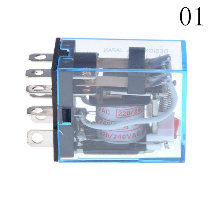 rayua-10a-ac220v-coil-power-relay-ly2nj-hh62p-8-pins-2เปิด2ปิดกับฐานซ็อกเก็ต