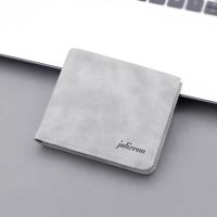 Wallet Mens Short Card Holder Two-In-One Trendy Student Youth Wallet Personalized Soft Leather Youth Short Clip Card Holder 【OCT】