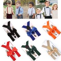 Soild Color Children Belt Bowtie Set Baby Boys Girls Suspenders Clip-on Y-Back Braces Bow Tie Elastic Kids Adjustable Boys Clothing