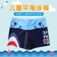 New Childrens Swimming Trunks Cartoon Boys Swimming Trunks Teen Cartoon Print Lace Up Swimming Trunks Swimming Cap Boxer Swimming Trunks