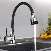 Chrome Black Kitchen Faucet 360 Rotating Single Handle Kitchen Faucet Cold and Hot Water Mixer Tap Torneira Water Tap Nozzle